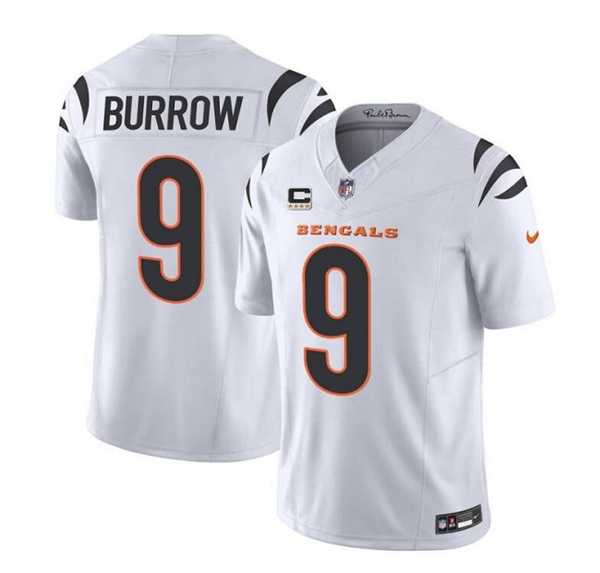 Men & Women & Youth Cincinnati Bengals #9 Joe Burrow White 2023 F.U.S.E. With 4-Star C Patch Vapor Untouchable Limited Football Stitched Jersey->cincinnati bengals->NFL Jersey